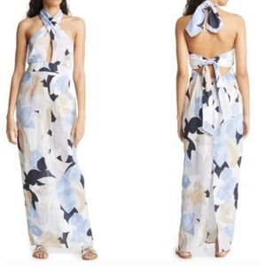NWOT Revolve RUMER Leila X Front Linen Maxi Dress Size Small